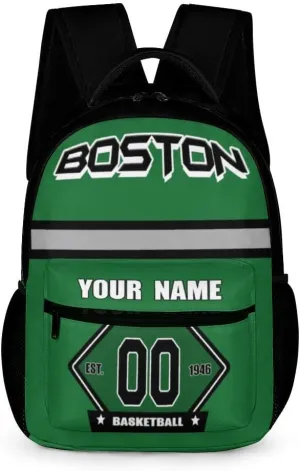 Generic Custom Backpack High Capacity Bag Basketball Fans Gifts for Teenager Men Women, Number & Add Name, Bos02_c