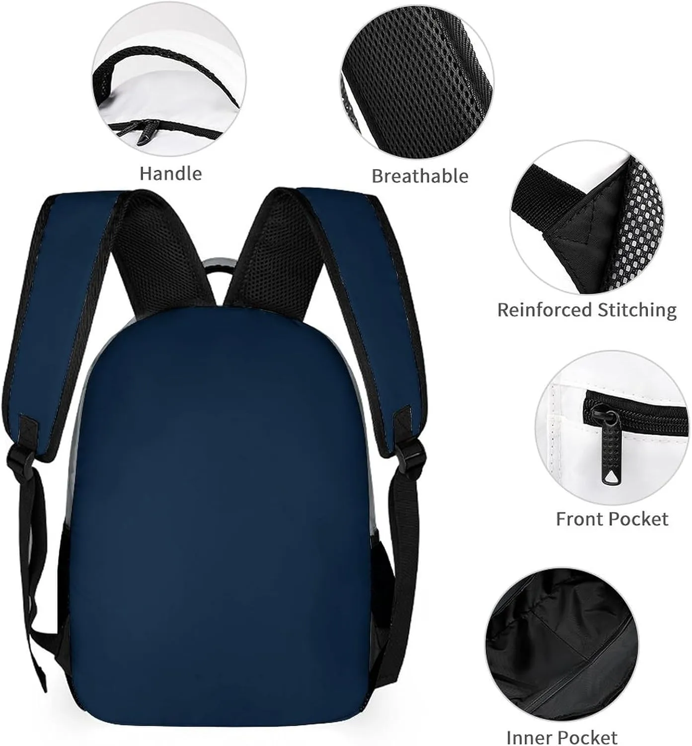 Generic Custom Backpack High Capacity Bag Football Fans Gifts for Men Women Teenager, Add Name & Number, Dal09-c