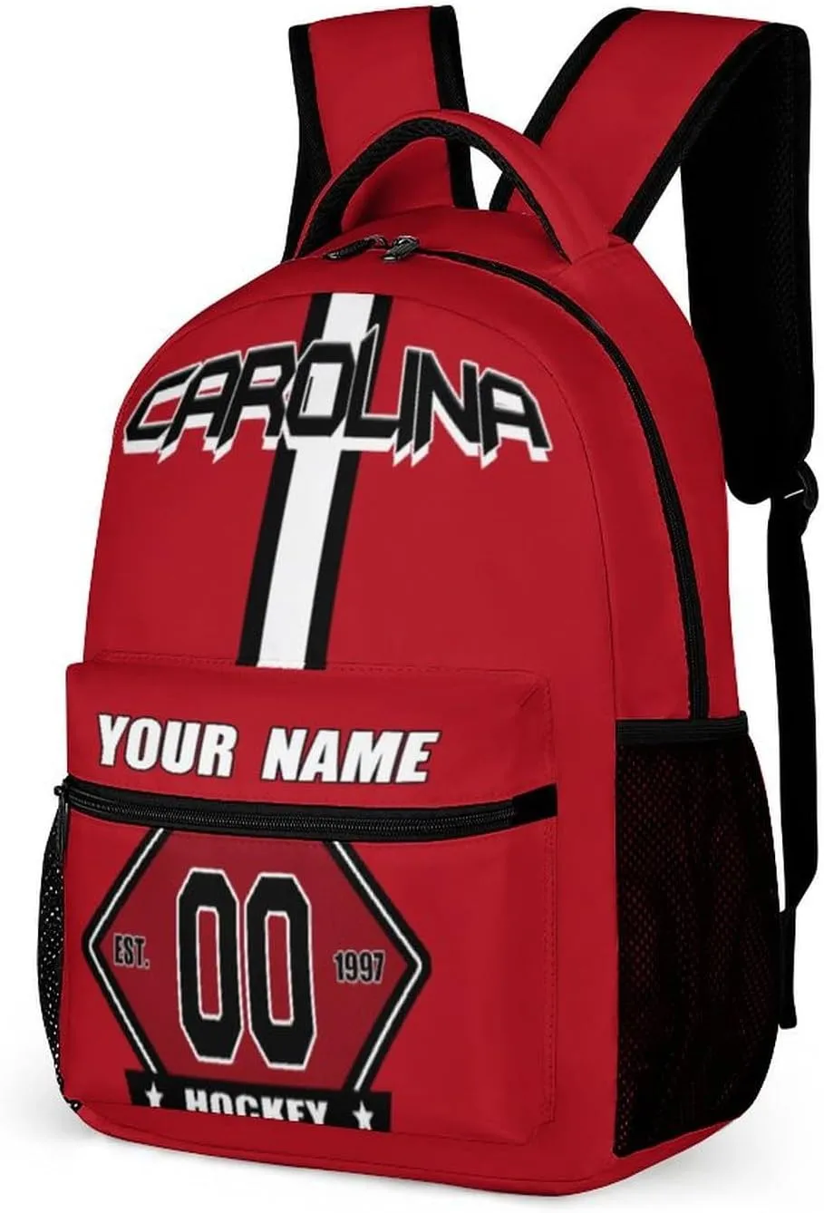 Generic Custom Backpack High Capacity Bag Hockey Fans Gifts for Teenager Men Women, Add Name & Number, Car06-h