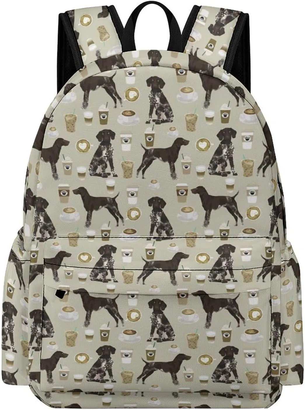 German Shorthair Pointer Dog Funny Backpack Travel Daypack Casual Shoulders Bag Large Capacity Laptop Bag Cute