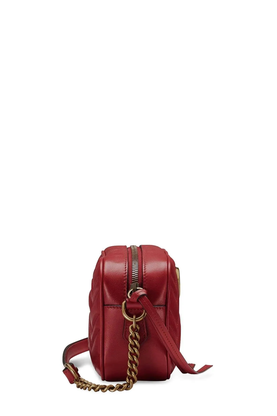 GG Marmont Matelasse Mini Bag Hibiscus Red