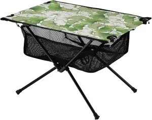 Ginkgo Biloba Leaves Portable Camping Table,Outdoor Folding Table,Beach Table,Suitable for Camping,Hiking,Picnic