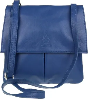 Girly HandBags Double Pocket Italian Genuine Leather Messenger Bag Crossbody Shoulder Bag