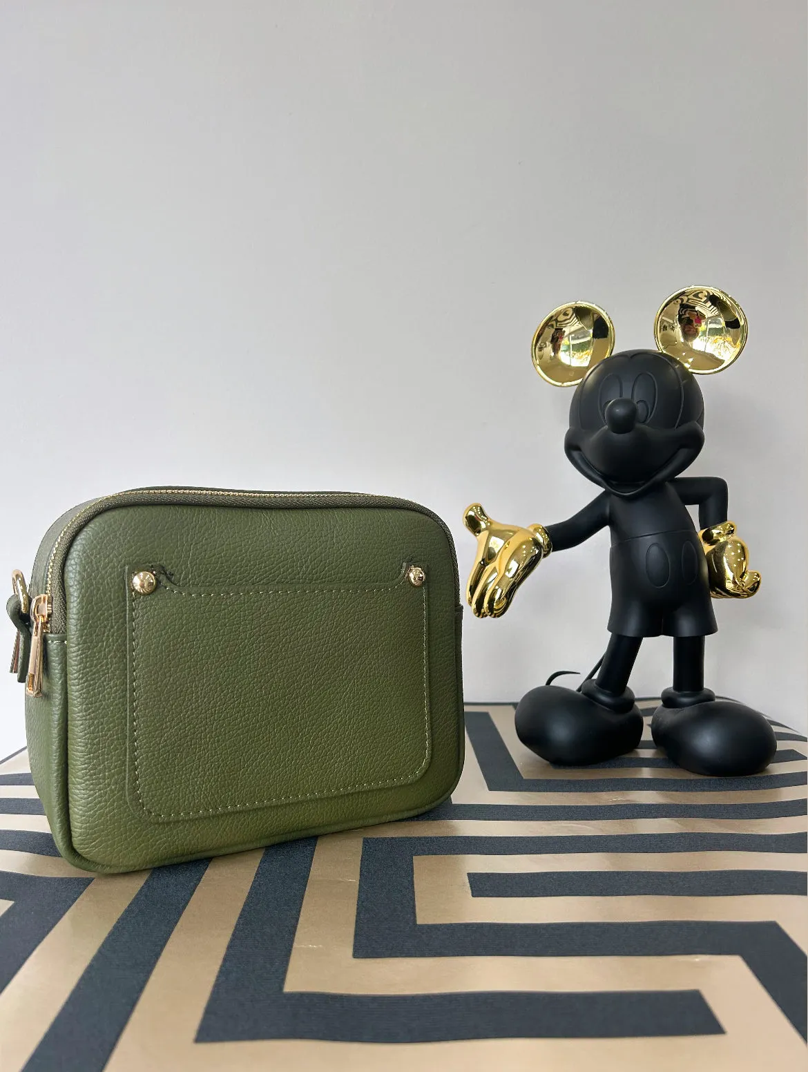 Gloria Double Zip Bag | Khaki