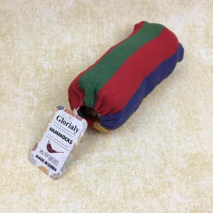 Glorialy Hammocks Double Portable Hammock - Colorful Stripe Cotton Cloth Hammock for Camping and Outdoor Activities
