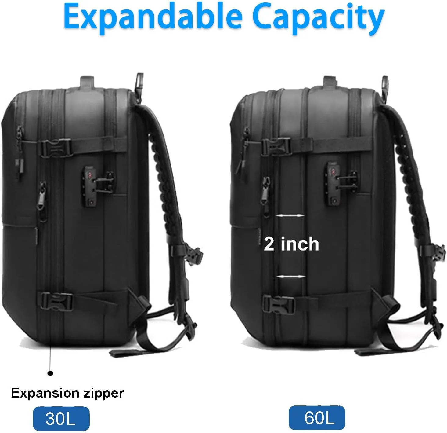 Go Trend Mart Backpack, Easyvacpack-Transactione Backpack Vacuum, Expandable Multifunctional Large Capacity Travel Backpack (Gray   Vacuum pump)