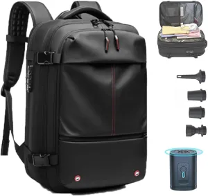Go Trend Mart Backpack, Easyvacpack-Transactione Vacuum Compression Expandable Multifunctional Large Capacity Travel Backpack (Black)