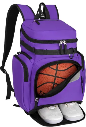 Goloni Basketball Backpack,Large Sports Bag with Ball Compartment & Shoe Compartment for Basketball, Soccer, Volleyball,Gym