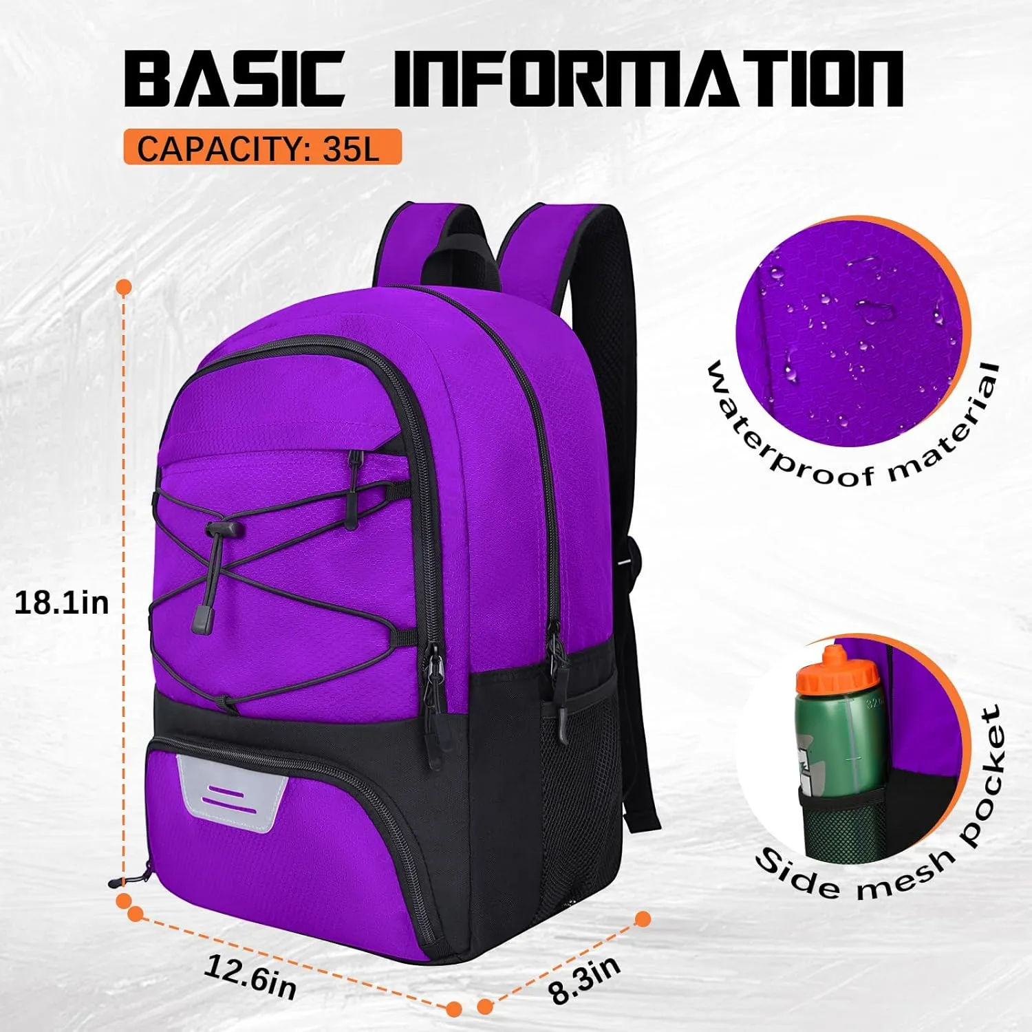 Goloni Soccer Backpack,Soccer Bag with Ball Holder & Shoe Compartment,Large Sports Bag for Basketball, Volleyball,Football