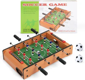 Goplus Foosball Table, 20 Inch Mini Tabletop Soccer Table with 2 Balls, Score Keepers, Portable Football Table for Kids, Family Night, Game Rooms
