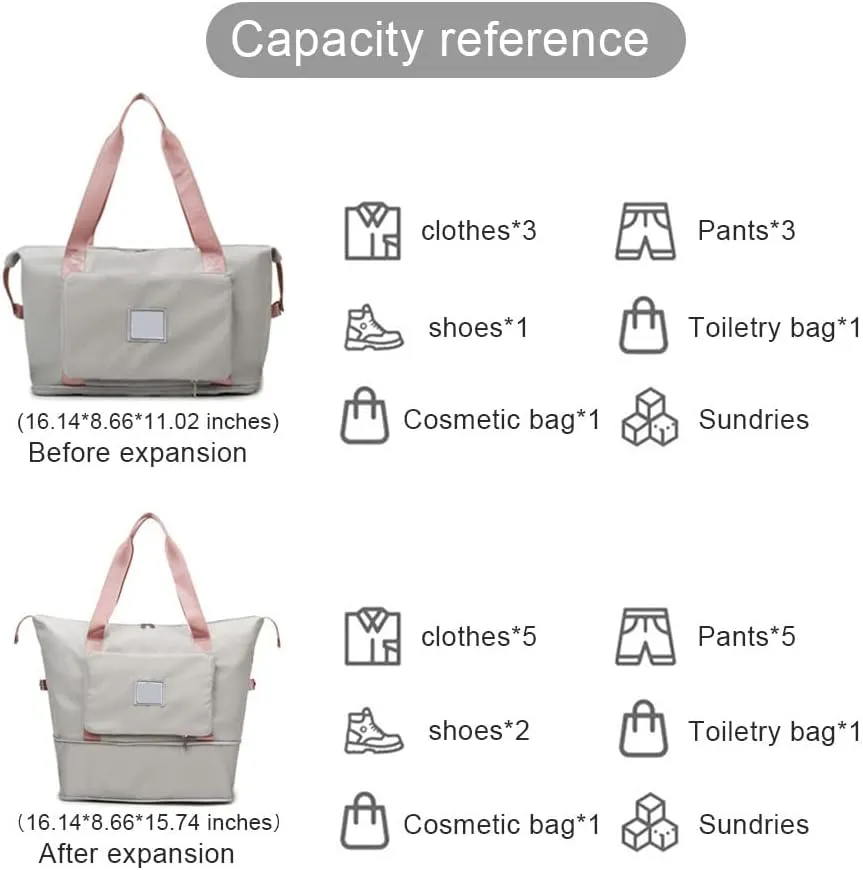 Gpmsign Travel Bag, High-Capacity Double-Layer Wet Separation Travelling Bag, Double Layer Wet Separation Travel Bag (Grape Purple)