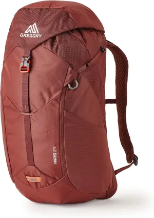 Gregory Arrio 24L Unisex Day Hiking Backpack with Ventilated Backpanel and Built-in Hydration Attachment (Reservoir Not Included), Plus Size, Brick Red