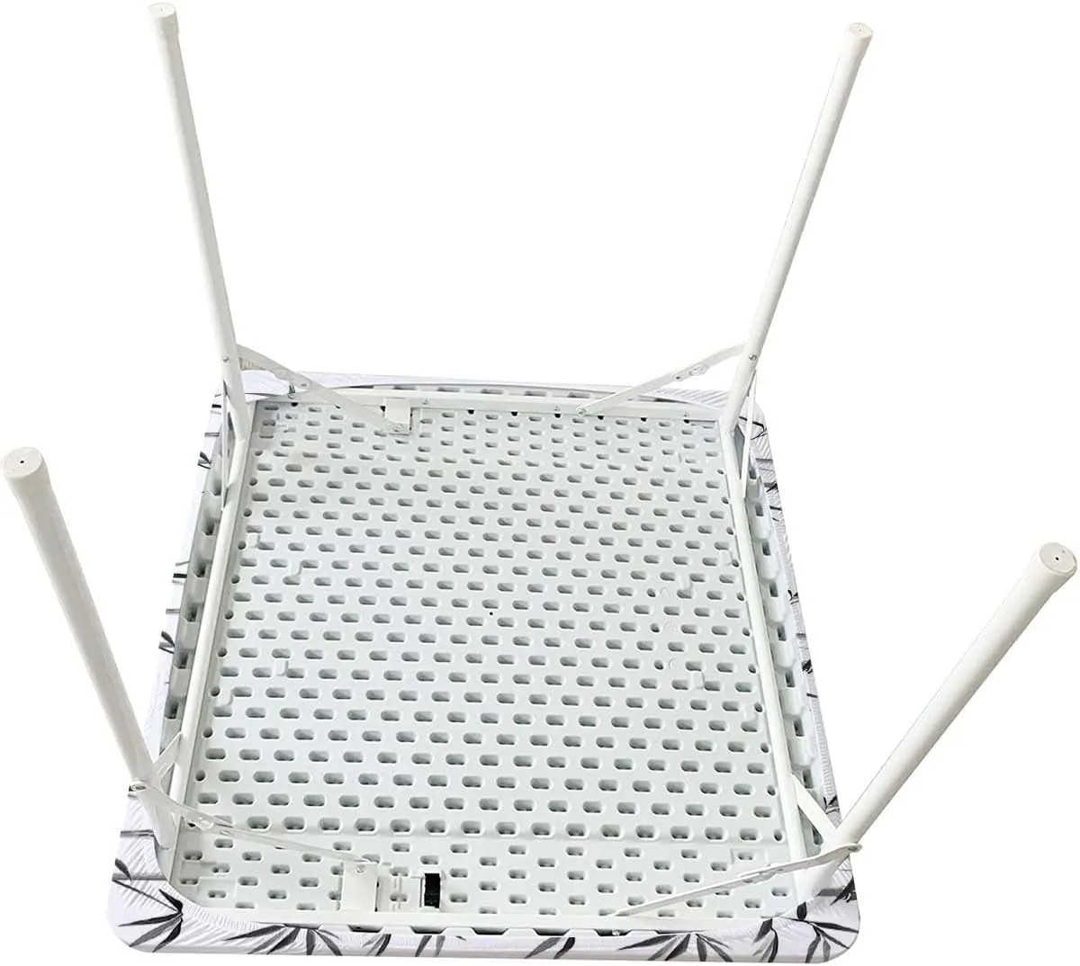 Grey Charcoal Fitted Tablecloth for Rectangle Table Bamboo Tree Clear Simple Background Rectangular Fitted Picnic Folding Table Cover Outdoor tablecloths Bamboo Fits up 5 Foot Tables