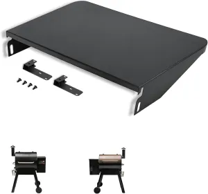 Grill Folding-Shelf Parts for Traeger Pro 22, Pro 575, Ironwood 650, Century 22 Series, 25 x 12 Inches Front Serving Table Grill Accessories for Traeger Shelf Grills