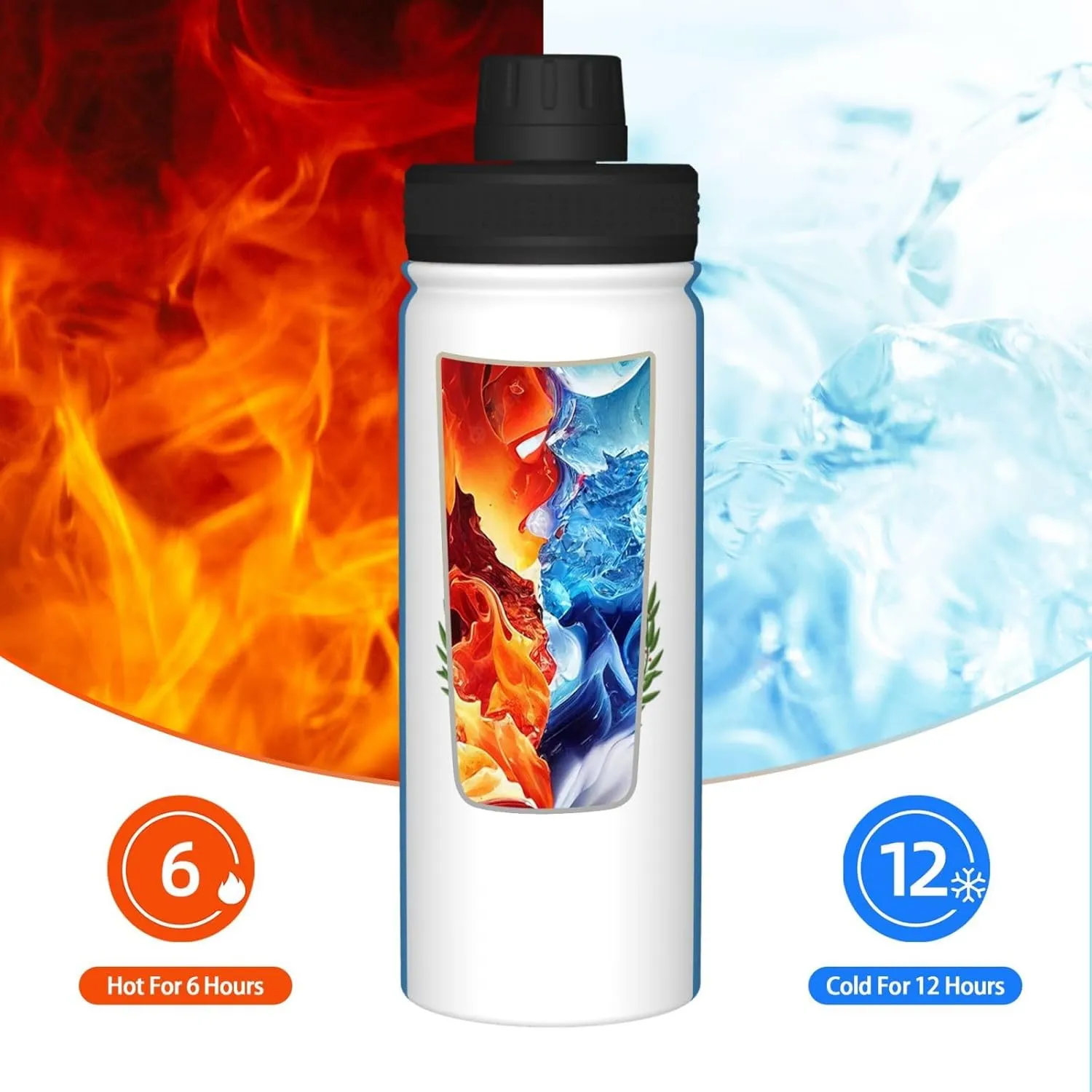 Guatemala Flag 18 OZ Sports Insulated Water Bottle Stainless Steel Kettle Novelty Drinking Cup for Outdoor Gym Travel