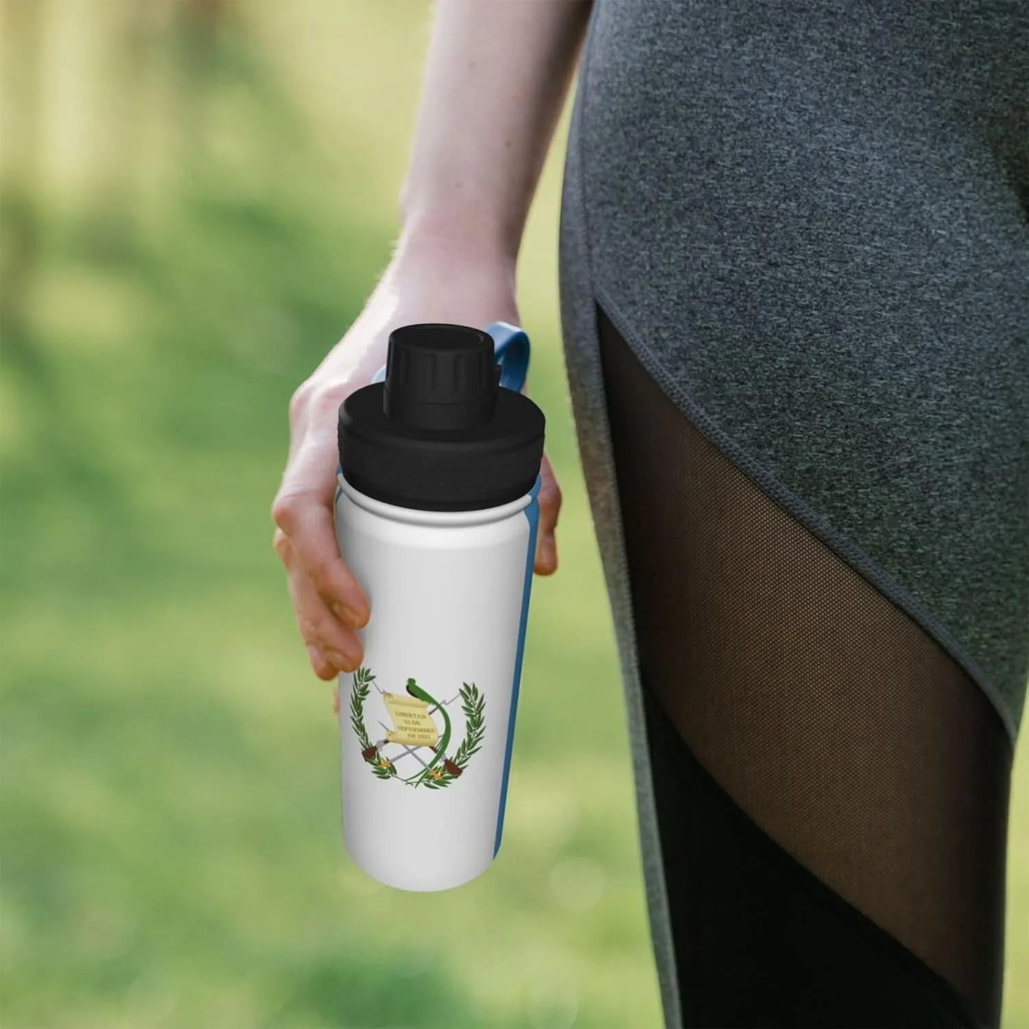 Guatemala Flag 18 OZ Sports Insulated Water Bottle Stainless Steel Kettle Novelty Drinking Cup for Outdoor Gym Travel