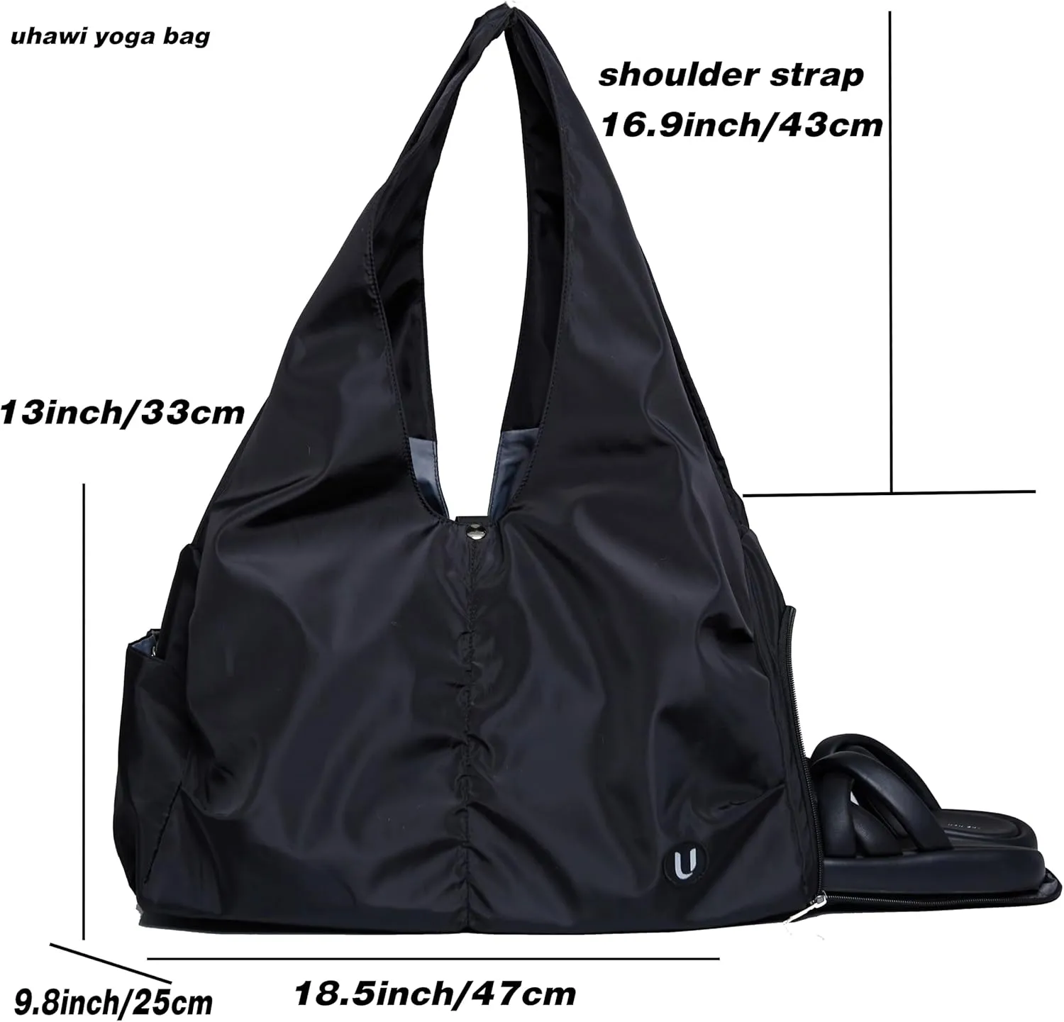 Gym Bag with Shoes Compartment and Wet/Dry Storage Pockets - Adjustable Yoga Mat Holder (Purple)