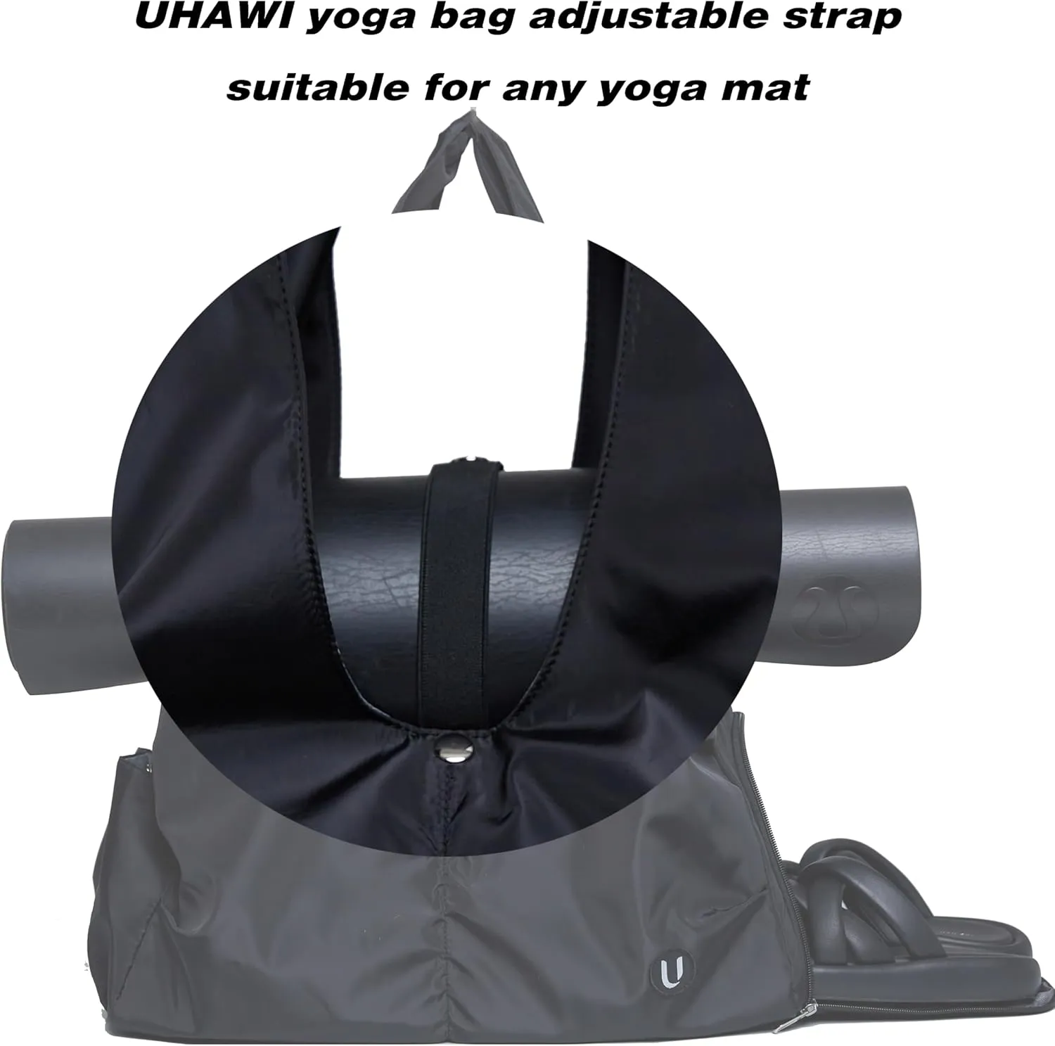 Gym Bag with Shoes Compartment and Wet/Dry Storage Pockets - Adjustable Yoga Mat Holder (Purple)