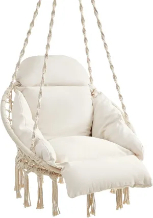 Hammock Chair with Large Cushion - Cream