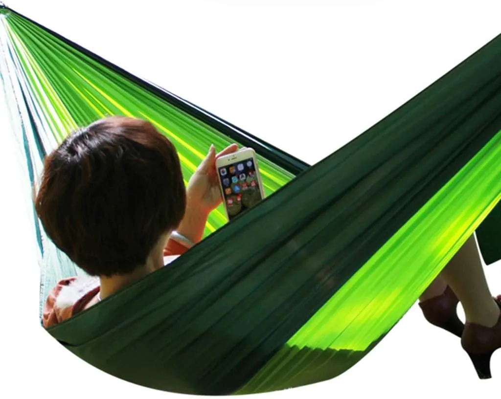 Hammocks Outdoor Hammock Light Parachute Cloth Hammock Outdoor Single Double Camping Leisure Hammock, Purple