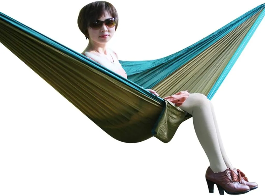 Hammocks Outdoor Hammock Light Parachute Cloth Hammock Outdoor Single Double Camping Leisure Hammock, Purple