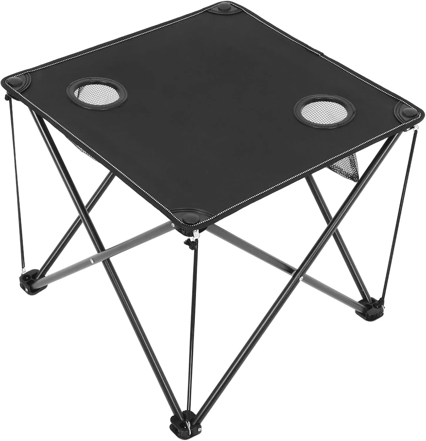 HANABASS Portable Camping Table Oxford Cloth Picnic Dining Table 2 Cup Holders Lightweight Collapsible for Travel and Fishing