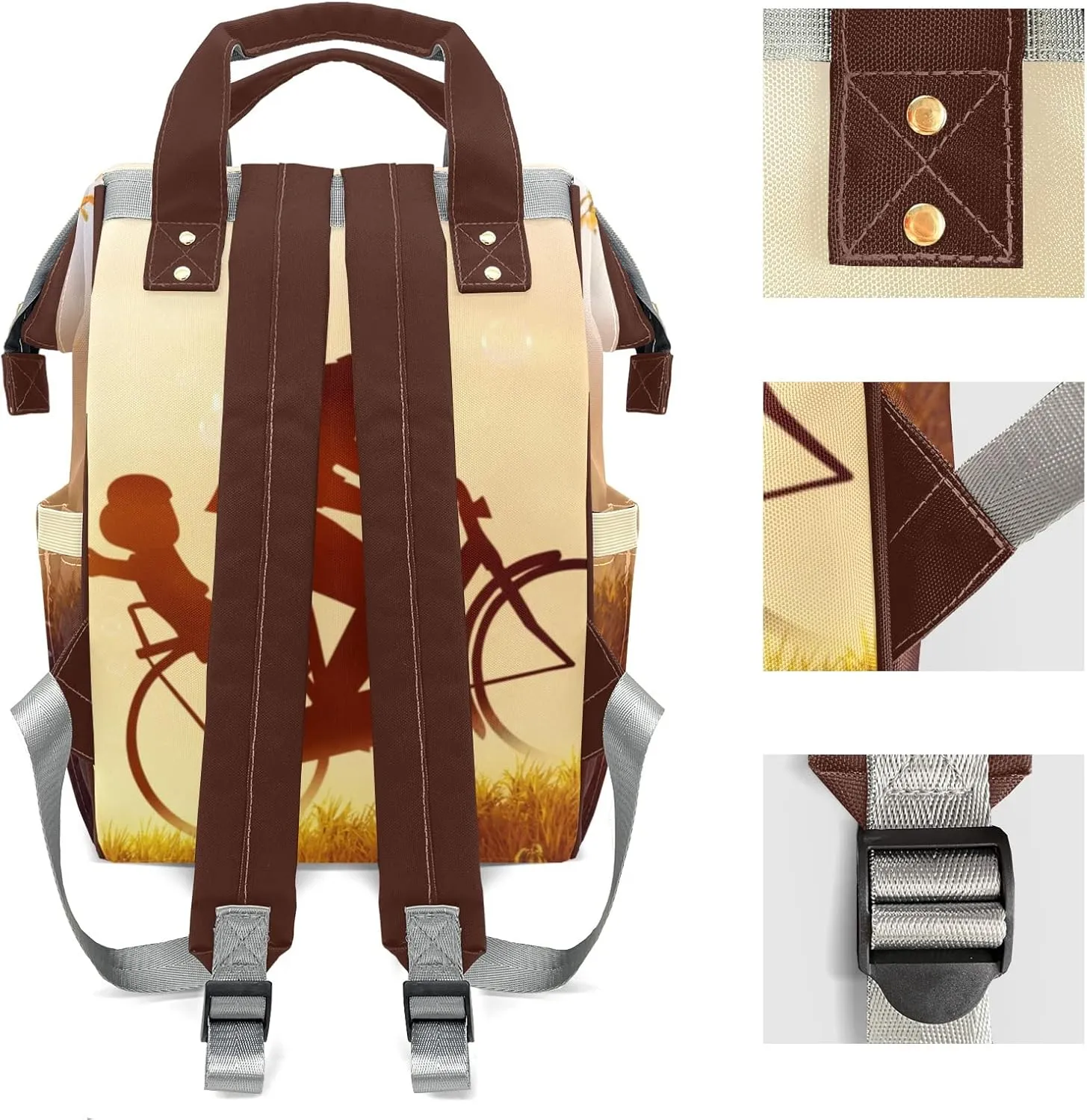 Happy Father's Day Mummy Bag Custom Personalized with Name Diaper Bag Backpacks Best Present