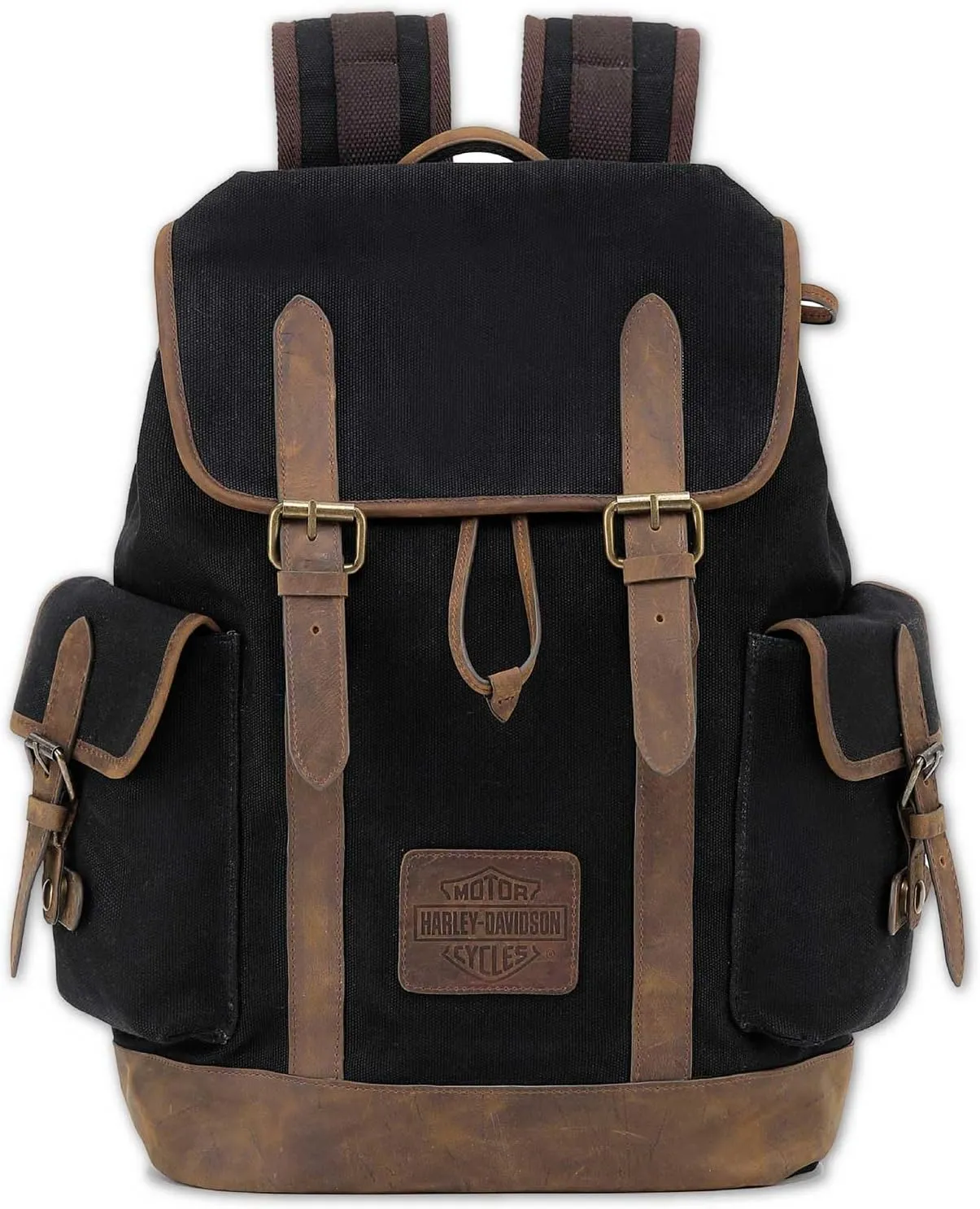Harley-Davidson Heritage Bar & Shield Logo Canvas Freestyle Backpack - Black