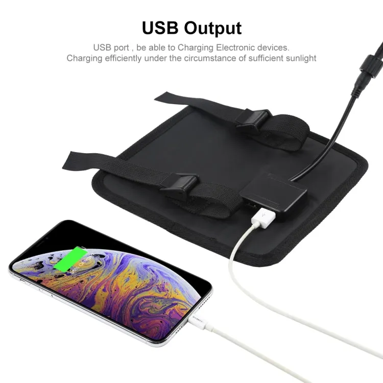 HAWEEL 28W Foldable Umbrella Top Solar Panel Charger with 5V 3A Max Dual USB Ports, Support QC3.0 / FCP / SCP/ AFC / SFCP Protocol