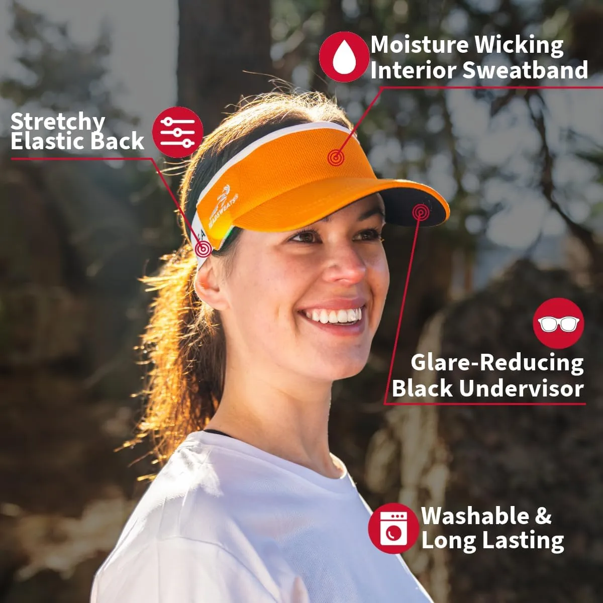 Headsweats Women's Lightweight Performance Running Sun Visor