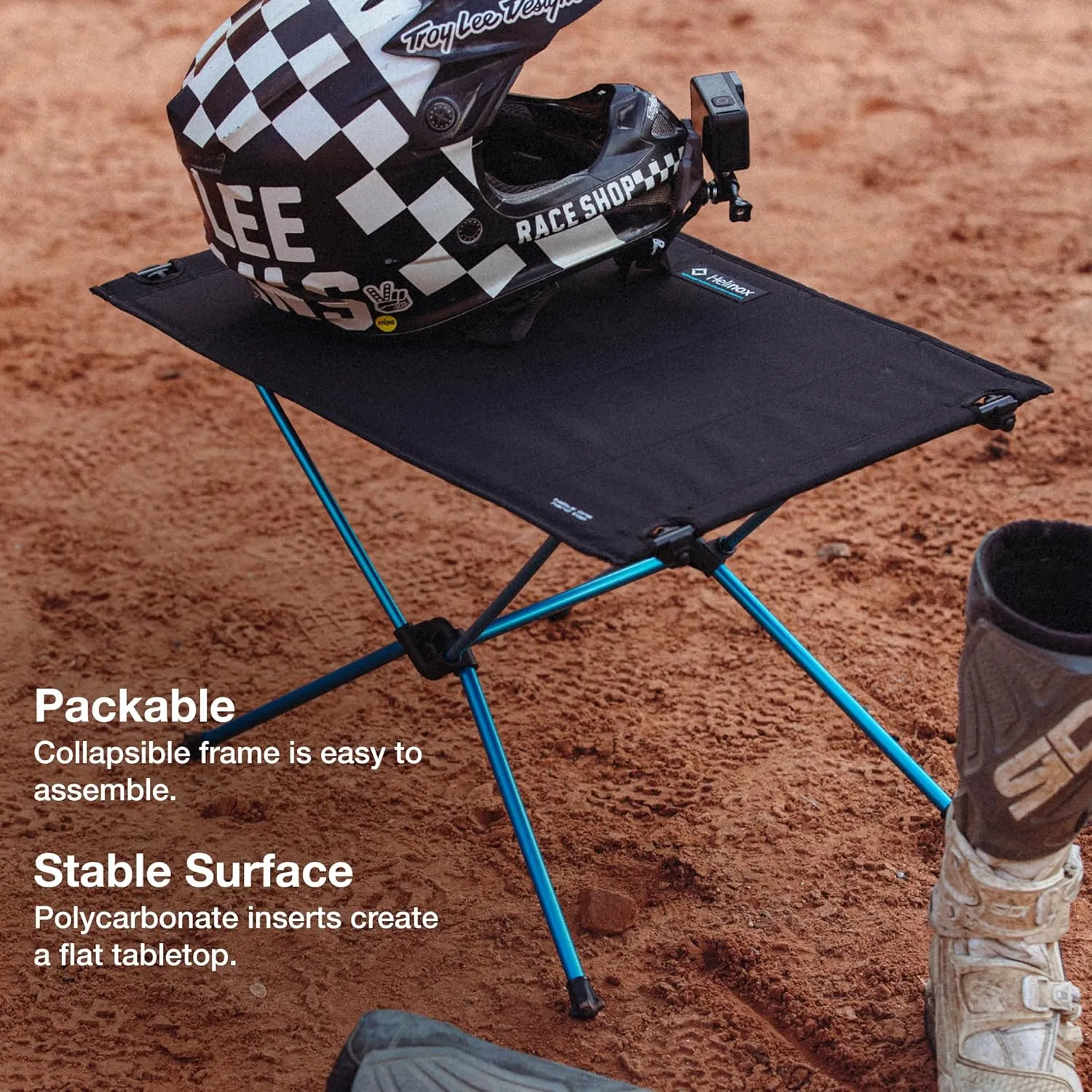 Helinox Table One Hard Top Lightweight, Collapsible, Portable, Outdoor Camping Table, Regular - 23 x 15 Inches, Coyote Tan