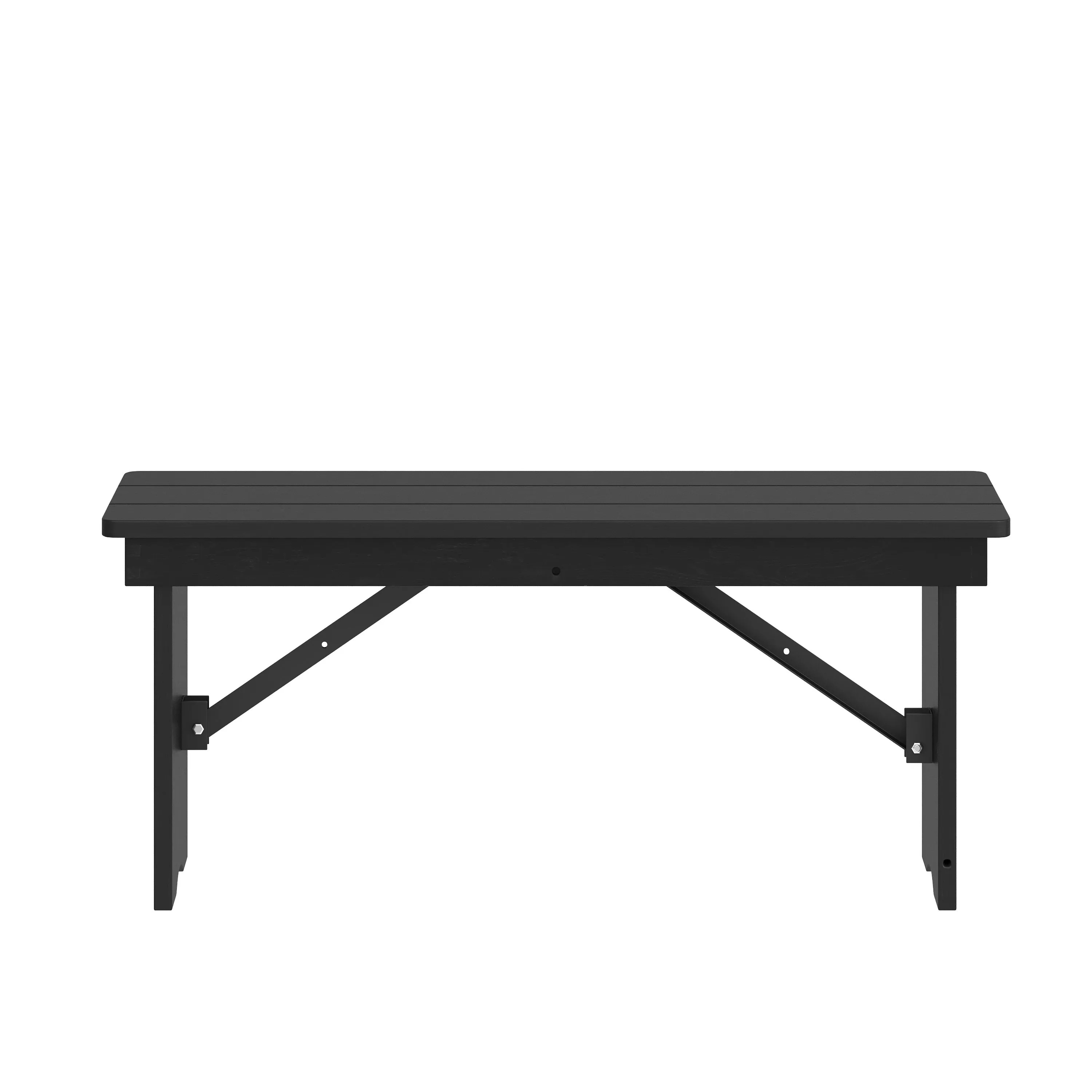 HERCULES Series 40" x 12" Solid Pine Folding Farm Bench