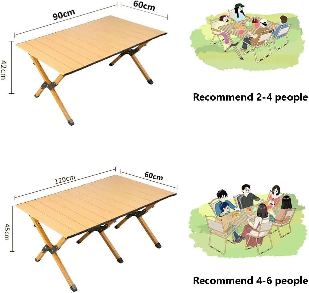 High-Carbon Steel Roll-up Picnic Table Camping Table Folding Table,Outdoor Resistant Perfect for Hiking, Fishing, Beach, Cooking,Garden BBQ,Travel Table