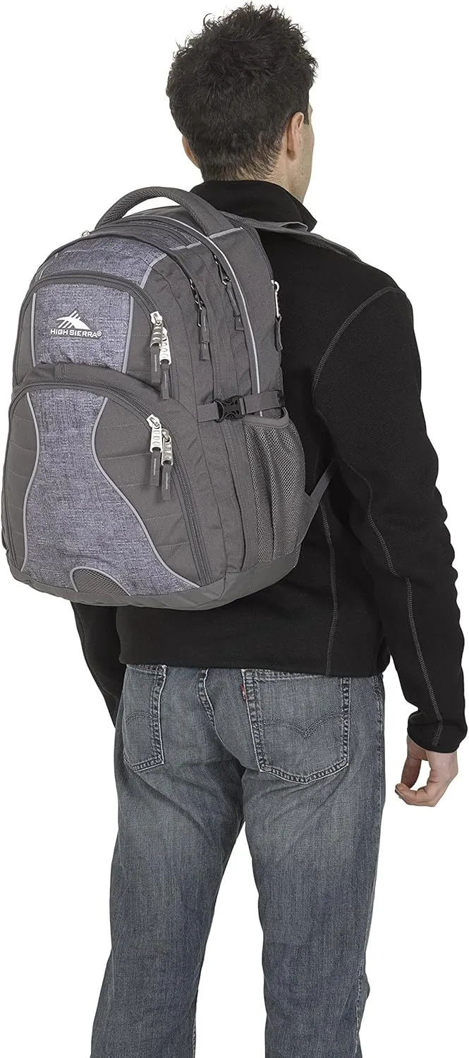 High Sierra Swerve Laptop Backpack, Slate/Woolly Weave, One Size