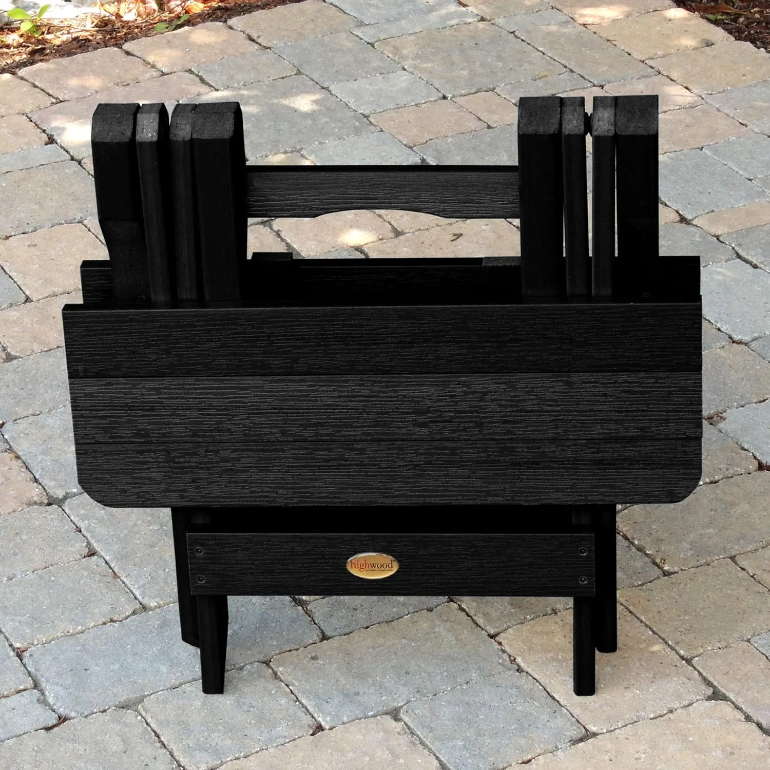 highwood AD-TBS1-BKE Adirondack Folding Side Table, Black