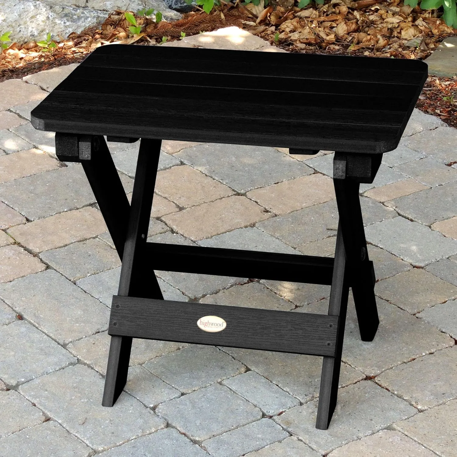 highwood AD-TBS1-BKE Adirondack Folding Side Table, Black
