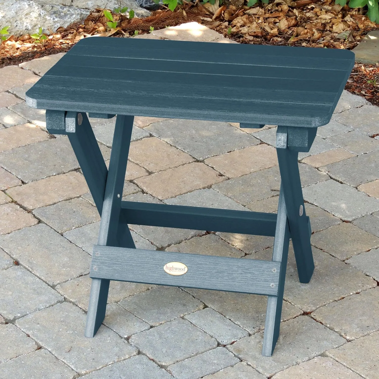 highwood AD-TBS1-NBE Adirondack Folding Side Table, Nantucket Blue