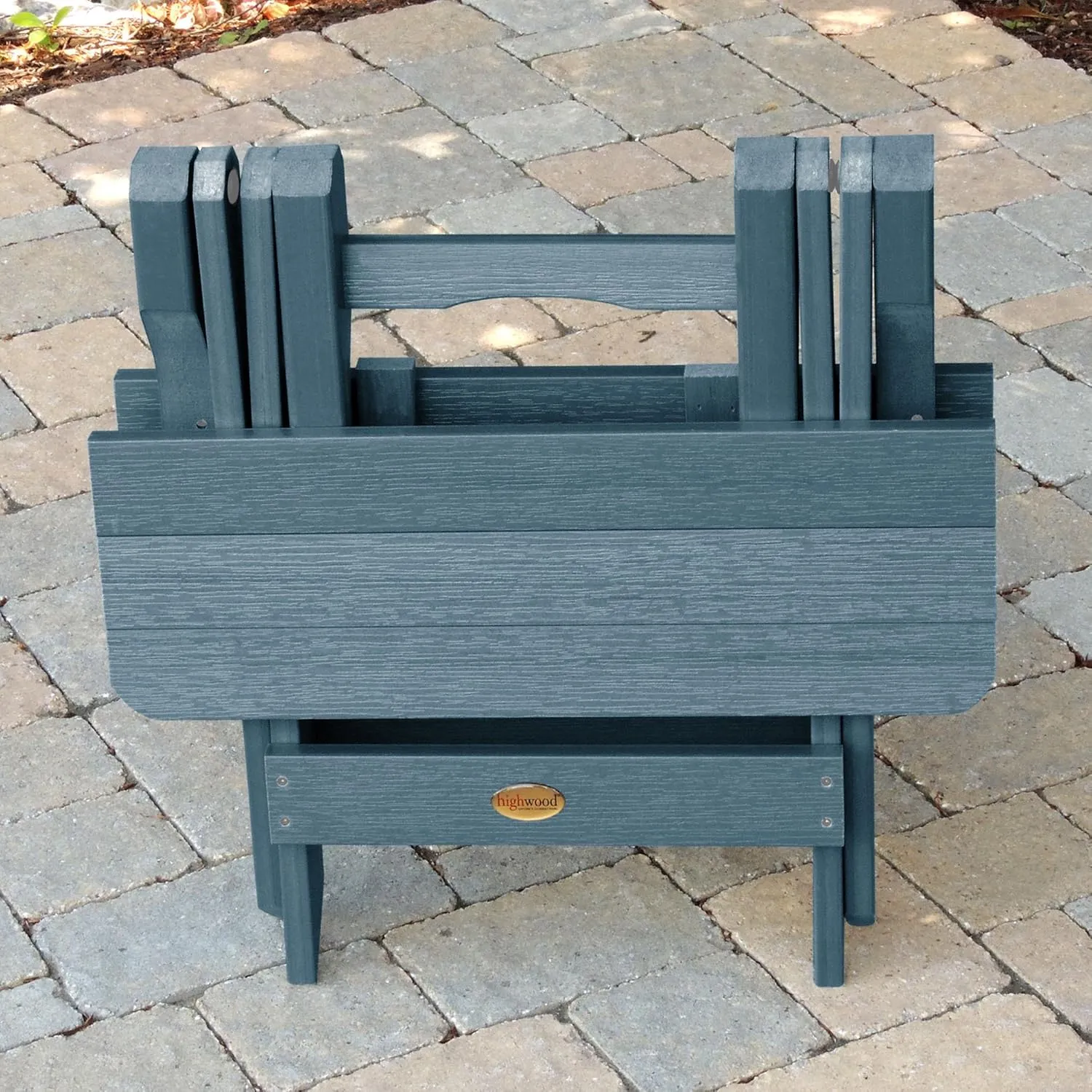 highwood AD-TBS1-NBE Adirondack Folding Side Table, Nantucket Blue