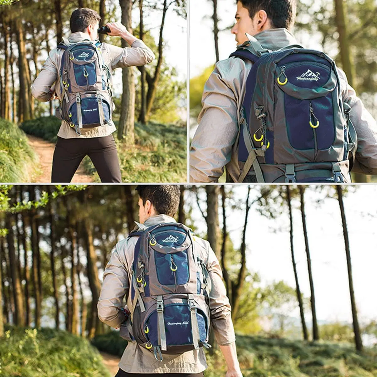 Hiking Backpack 50L Climbing Camping Backpack Large Rucksack for Trekking Travel Outdoor Sport