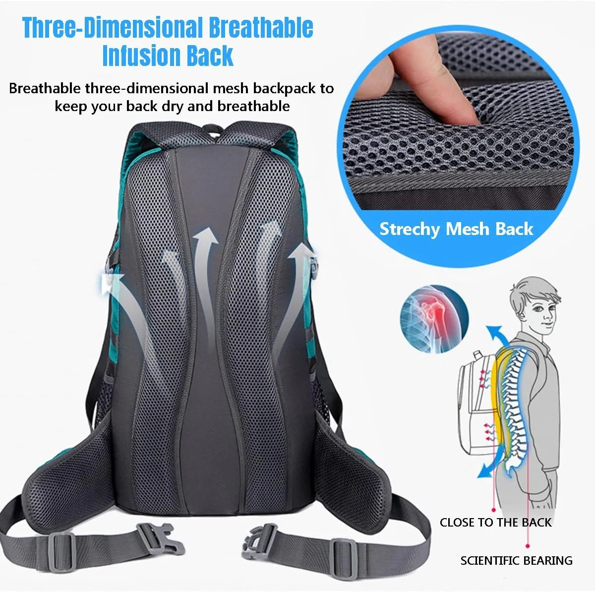 Hiking Backpack 50L Climbing Camping Backpack Large Rucksack for Trekking Travel Outdoor Sport