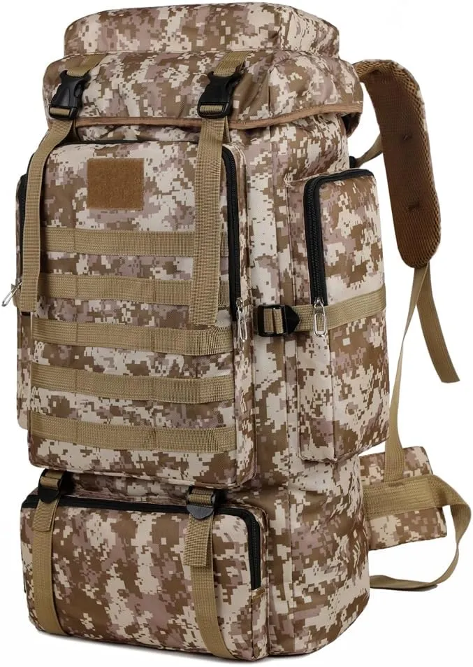 Hiking Backpack Large Capacity Outdoor Camping Rucksack Canvas Trekking Backpack