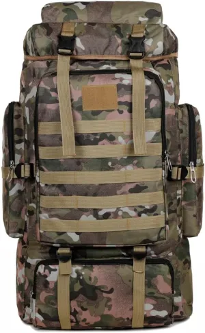 Hiking Backpack Large Capacity Outdoor Camping Rucksack Canvas Trekking Backpack