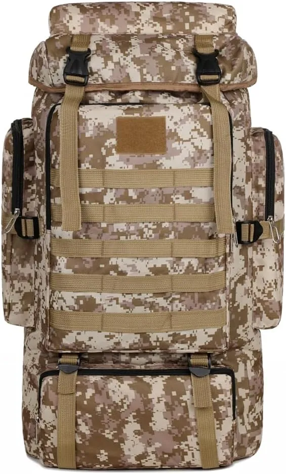 Hiking Backpack Large Capacity Outdoor Camping Rucksack Canvas Trekking Backpack