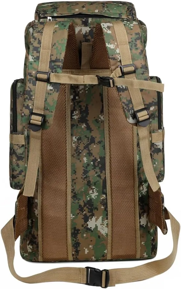 Hiking Backpack Large Capacity Outdoor Camping Rucksack Canvas Trekking Backpack