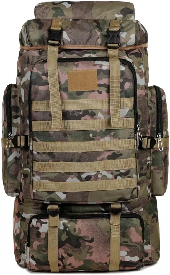 Hiking Backpack Large Capacity Outdoor Camping Rucksack Canvas Trekking Backpack