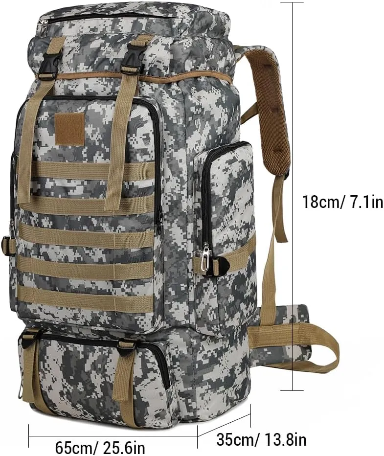 Hiking Backpack Large Capacity Outdoor Camping Rucksack Canvas Trekking Backpack