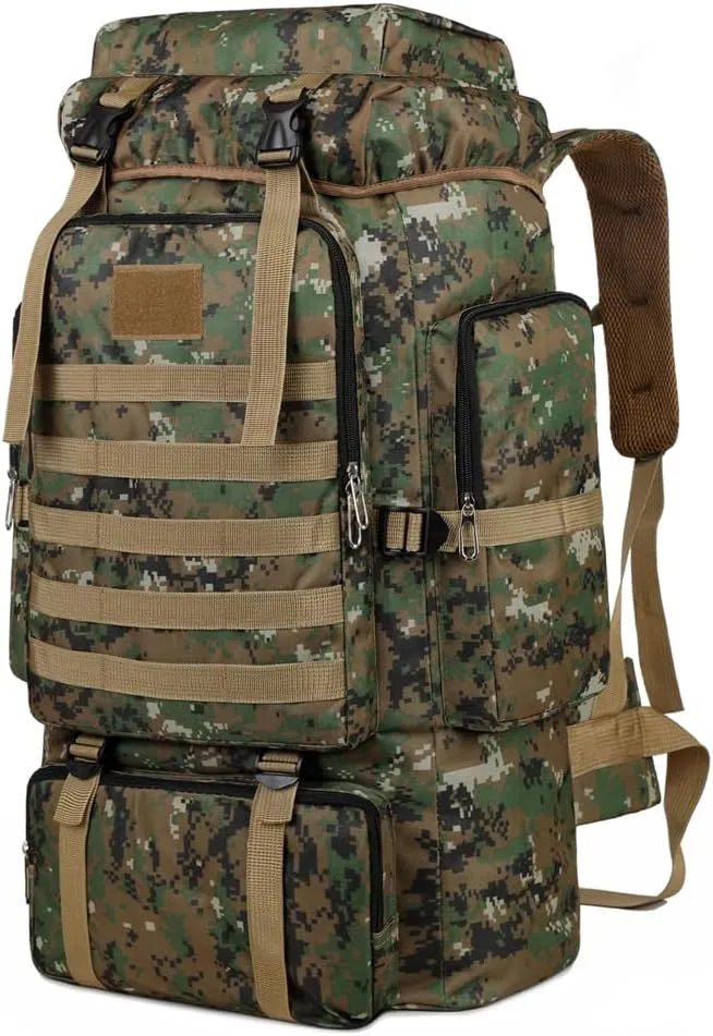 Hiking Backpack Large Capacity Outdoor Camping Rucksack Canvas Trekking Backpack