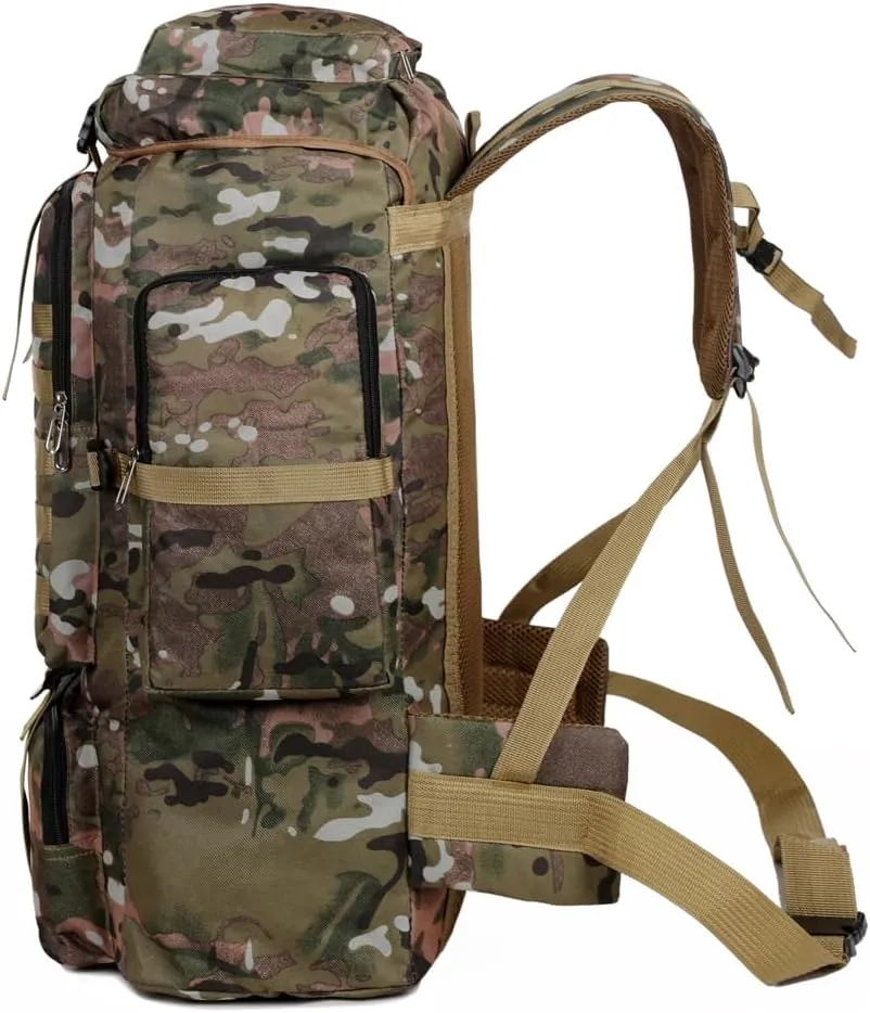 Hiking Backpack Large Capacity Outdoor Camping Rucksack Canvas Trekking Backpack
