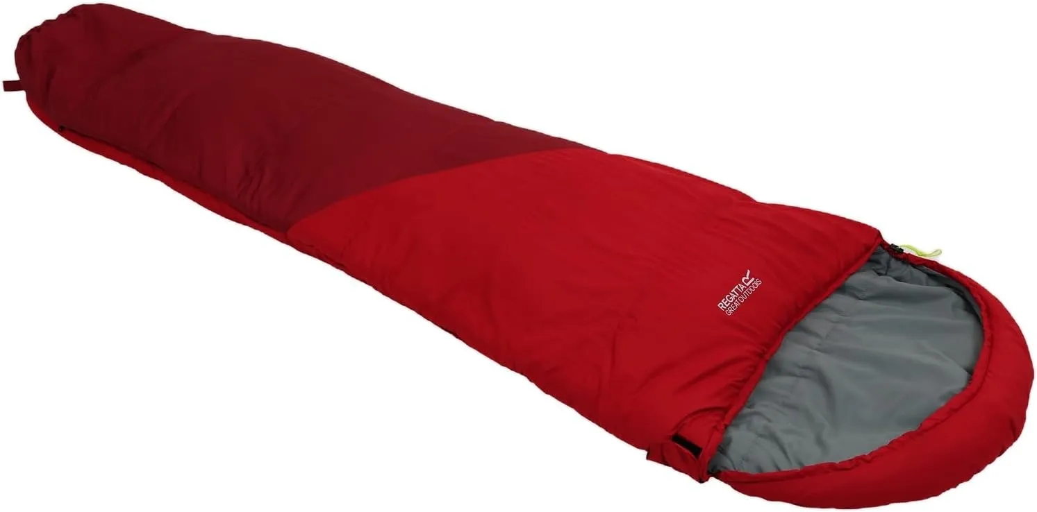 Hilo V2 300 Mummy Sleeping Bag (220cm x 80cm x 40cm) (Pepper/Dark Red)