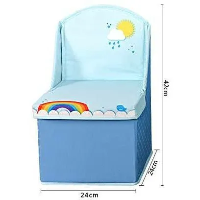 Home Canvas Storage Table and Chair Set for Childrens | Durable and Lightweight Planning Desk for Kids - Blue
